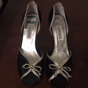 Caparros peep toe pumps